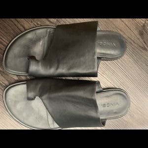 Vince Edris Leather Slide Sandals
